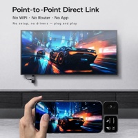 Dongle de mise en miroir d'écran sans fil USB-C vers émetteur-récepteur 1080P 60Hz pour téléphone, ordinateur portable vers TV, projecteur, écran