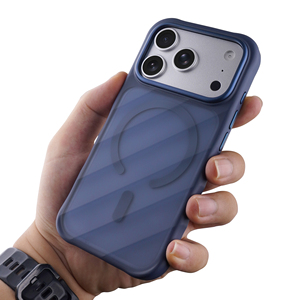 เคสโทรศัพท์มือถือแบบใสกันกระแทก ผิวสัมผัสลายเส้น TPU+PC สำหรับ iPhone 17 Pro Max รองรับการชาร์จไร้สายแบบแม่เหล็ก - Product Image 4