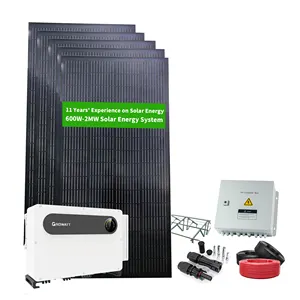 Système de batterie de panneau solaire de 1 MW Système d'énergie solaire relié au réseau de 1 MW Kit de système d'énergie solaire et éolienne sur réseau