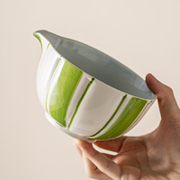 JIAHUI Ensemble de thé Matcha japonais en céramique peinte, avec bol, fouet à thé (Chasen) et support, en coffret cadeau