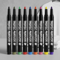 Bestationery Marqueurs d'art personnalisés à base d'eau pour coloration textile, graffiti, aquarelle, peinture sur tissu non toxique, stylo marqueur artistique
