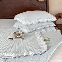 Parure de lit en dentelle rococo française, couleur unie, en soie naturelle et coton, couette douce et agréable pour la peau, moderne, pour lit King Size, usage domestique - Fille, 200TC