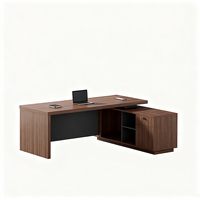 Meubles de bureau d'affaires de luxe de haute qualité, Ensembles de meubles de bureau modernes en bois Bureau de direction de PDG en forme de L