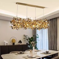 Lampe suspendue en acier inoxydable au design artistique créatif de style nordique, lumière LED, finition or/chrome pour salles à manger, éclairage de bar