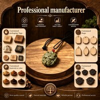 Pendentif en bois d'aromathérapie à bas prix avec chaîne en corde, personnalisation des parfums, ornement, vente en gros