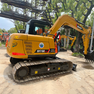 Sany SY75C Excavator Heavy Duty Construction <b>Machinery</b> Yellow Black Color Track 6.1 Ton 0.21m Bucket Capacity Yanmar Engine 36kW - Product Image 5