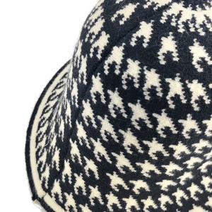 Nuevo sombrero de pescador de punto de lana MERINO personalizado de Invierno para mujer, sombrero de cubo de dos colores Europeo Americano - Product Image 3