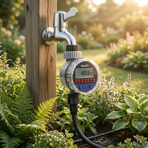 Temporizador de <span class=keywords><strong>Riego</strong></span> Digital de Plástico con Pantalla LCD, Controlador Automático de <span class=keywords><strong>Riego</strong></span> de Salida Única para Manguera de Jardín y Césped - Fácil Programación - Product Image 1