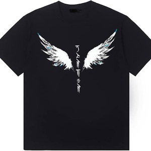 Moisture Wicking 100% Cotton Sporty Oversized Creative Graffiti Short Sleeve Shirts Summer Casual Rapper Streetwear <b>Y2k</b> <b>Tops</b> - Product Image 1