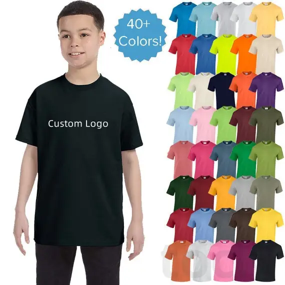 Прямо с фабрики Высококачественная детская футболка из 100% хлопка с пользовательским логотипом