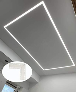 Profilé d'extrusion en aluminium pour LED sans cadre, profilé LED pour bande de plâtre, canal LED encastré pour cloison sèche, profilé LED en aluminium pour plafond et mur - Product Image 6