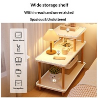 Étagère de chevet multi-usages, petite table d'appoint pour chambre et salon, meuble d'appoint compact pour canapé avec rangement
