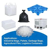 Granulés de LDPE recyclés écologiques, polyéthylène basse densité regranulé pour injection générale et film soufflé