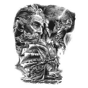 Autocollant de <span class=keywords><strong>tatouage</strong></span> corporel réaliste, couvre les cicatrices, pour femmes et hommes, impression par transfert d'eau, tenue 2 semaines, <span class=keywords><strong>tatouage</strong></span> semi-permanent pour le <span class=keywords><strong>dos</strong></span> - Product Image 4