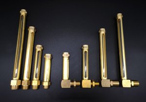 Jauge de niveau d'huile en laiton en forme de <span class=keywords><strong>L</strong></span>, filetage 1/4" 3/8" 1/2", indicateur de niveau à verre de visualisation pour système de lubrification de réservoir hydraulique - Product Image 4