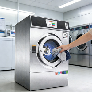 Lavadora Comercial Eléctrica de 26KG, 35KG, 48KG, de Acero Inoxidable de Alta Resistencia para Lavanderías y Hoteles - Product Image 1