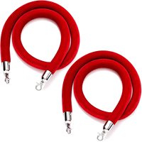 Corde en velours rouge pour barrière de file d'attente et de contrôle des foules