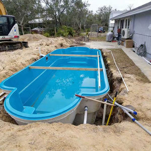 Piscina Rectangular Elevada de Fibra de Vidrio de 10 mm de Espesor para Niños y Adultos, Resistente a los Rayos UV, Duradera, para Uso Familiar al Aire Libre - Product Image 1