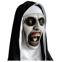 Masque de visage en latex effrayant et effrayant pour enfants, fête d'Halloween, mascarade, accessoires de fête cosplay, accessoires d'horreur, masque de poupée fantôme religieuse bébé
