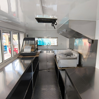 Camion de restauration rapide BBQ, remorque de cuisine mobile, acier inoxydable, résistant à la rouille, remorque mobile pour en-cas, hot-dogs, crème glacée, restaurant