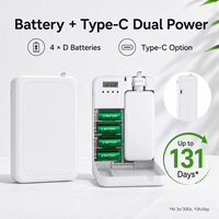 Diffuseur d'arômes intelligent avec commande par application, alimenté par batterie, grande capacité de 500 ml, diffuseur d'huiles essentielles mural de type C