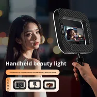 Lampe d'appoint portable pour la beauté, le streaming en direct en extérieur et la photographie de bureau, avec cage à lapin et éclairage annulaire