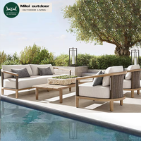 Usine offre spéciale jardin extérieur teck rotin canapé cour Villa rotin unique siège de loisirs hôtel terrasse meubles modernes