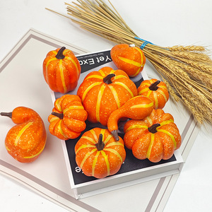 High-quality Soft <b>Matte</b> <b>Rubber</b> Foam Artificial Pumpkin Thanksgiving Harvest Festival Cross-Border Popular Fruit Accessory - Product Image 2