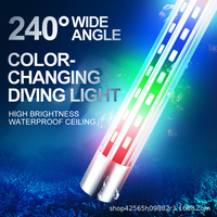 Lampe d'aquarium LED submersible à spectre complet avec lampe d'éclairage de réservoir de poissons étanche RVB pour plantes aquatiques et réservoirs