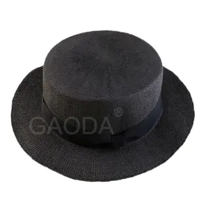 K עיצוב פשוט אלגנטי של כובע קש מנייר כתר נדיב