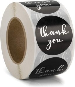 <b>Waterproof</b> Luxury Packaging Adhesive Roll <b>Labels</b> Thank You Stickers Reusable Eco-Friendly for Packed Products - Product Image 2