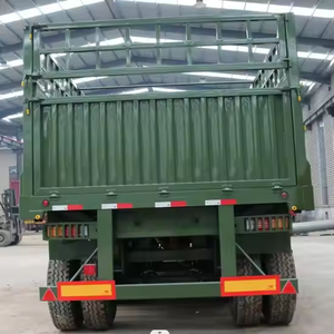 Semirremolque de plataforma lateral de 60 toneladas, 3 ejes, con sistema de frenos neumáticos para construcción y productos agrícolas - Product Image 1