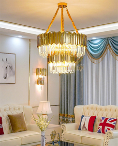 <span class=keywords><strong>Lampadari</strong></span> moderni in cristallo dorato illuminazione grande lampada <span class=keywords><strong>a</strong></span> LED apparecchio di <span class=keywords><strong>sospensione</strong></span> <span class=keywords><strong>per</strong></span> soggiorno cucina sala da pranzo <span class=keywords><strong>lampadari</strong></span> d'arte - Product Image 2