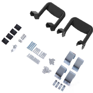 Getitall Aluminum Truck Side Steps <b>Black</b> 2-Pack With Mounting <b>Brackets</b> For Pickup Trucks - Product Image 2