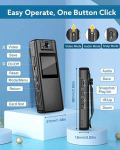 Boblov A22超迷你小尺寸<span class=keywords><strong>4</strong></span>小时1080P视频录制160度广角旋转夹夜视机身佩戴相机 - Product Image 4