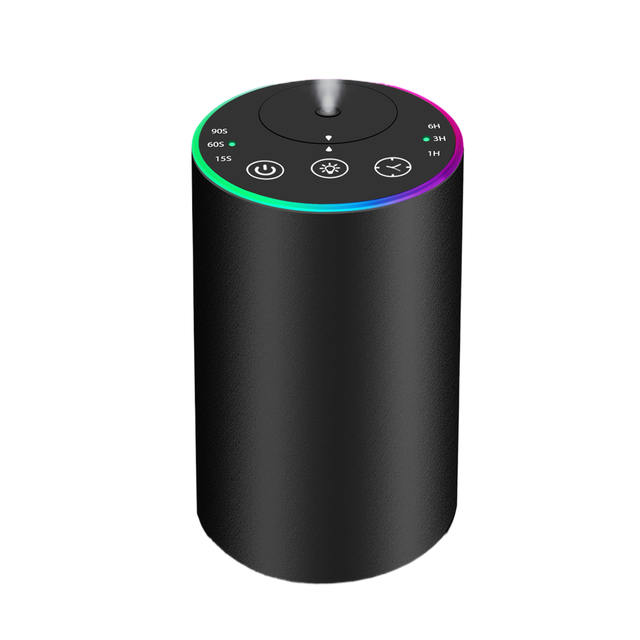 Home Portable Metal RGB Light Pure Essential Oil Scent Machine Smart Waterless Nebulizing Diffuser for Car Office Salon