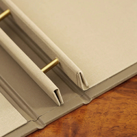 Carpeta de anillas de tapa dura Premium, carpeta de documentos A4, organizador de archivos de oficina, estuche de cartera de negocios con almacenamiento de anillos de Metal