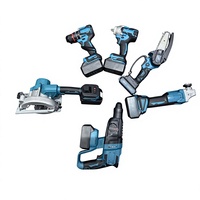 Kit combiné d'outils électriques sans fil professionnels 6-en-1 sans balais, couple élevé, batterie au lithium, multifonctionnel, bricolage, OEM, mallette rigide