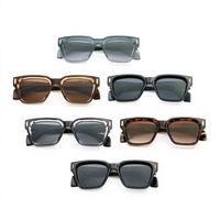 Lunettes de soleil rectangulaires épaisses, monture intégrale, polarisées, pour l'extérieur et le quotidien