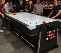 Table de Billard et Snooker Pliante de Luxe 4 en 1 (7FT, 8FT, 9FT) avec Fonctions Tennis de Table, Hockey sur Gazon et Table à Manger