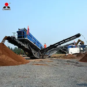 Machine automatique de concassage de roche, Machine Mobile de concassage de pierre de Bentonite à chenilles