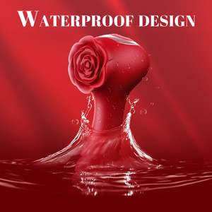 Vibromasseur Rose à 10 Vitesses pour Point G, Plug Anal Vibrant, Œuf Vibrant, Stimulation Clitoridienne, Perle Rotative en Forme de <span class=keywords><strong>Fleur</strong></span> de Rose - Product Image 2