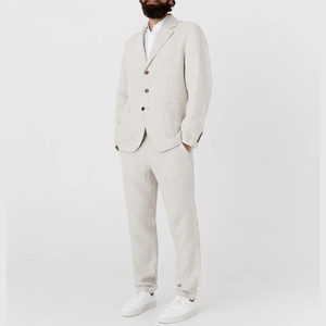 กางเกงผ้าลินินของผู้ชายที่มีคุณภาพสูงใส่สบายกางเกงลำลองน้ำหนักเบาระบายอากาศเหมาะสำหรับสวมใส่แฟชั่นฤดูร้อน - Product Image 2