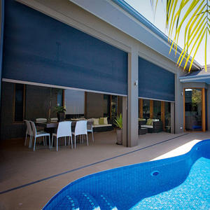 <span class=keywords><strong>Store</strong></span> banne motorisé sur mesure en polyester <span class=keywords><strong>occultant</strong></span> coupe-vent à large <span class=keywords><strong>largeur</strong></span> pour gazebo de jardin et balcon, avec système de fermeture éclair extérieur - Product Image 4