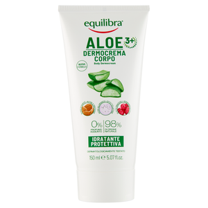 Distributeur B2B Crème corporelle Aloe Dermocream à l'Aloe Vera, apaisante, tonifiante, protectrice, rafraîchissante, entreprise italienne Equilibra - Product Image 1