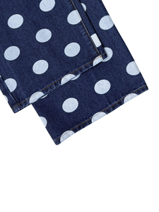 Jeans de mezclilla de mujer de cintura media, vintage, con lunares, de pierna ancha, holgados, casuales, de secado rápido, de longitud completa - Product Image 5