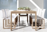Ensemble de table et chaises de bistrot pour l'extérieur, en corde synthétique blanche, avec coussins, pour porche, bord de piscine et jardin