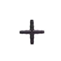 Connecteur d'irrigation goutte à goutte croisé à barbelures 4-7 mm pour jardin domestique, raccord micro-pulvérisation pour ferme et verger, pièce en plastique de dérivation à quatre voies pour micro-tube