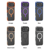 Coques de téléphone magnétiques mates dépolies antichoc avec dos semi-transparent anti-traces de doigts pour iPhone 17 16 15 14 Pro Max