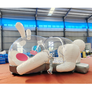 Casa de Burbujas Inflable de PVC para Niños y Adultos, Carpa de Burbujas Inflable con Diseño de Conejito Rosa para Jardín, Patio de Recreo Familiar y Fiestas - Product Image 2